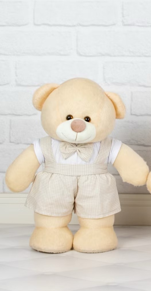 Pelúcia Urso Em Pé 20Cm Menino Nude - Élida Pegue e Monte 
