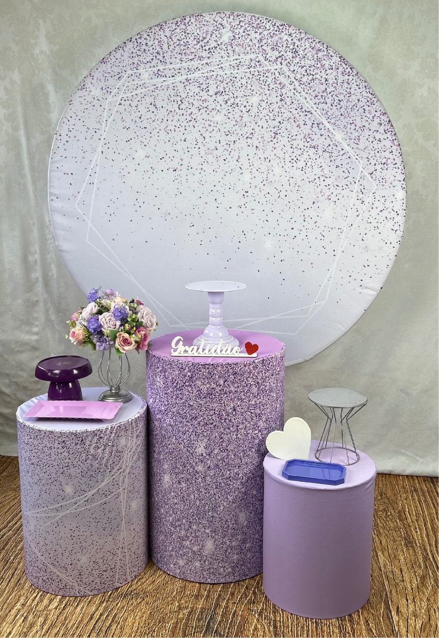 Kit Bronze Lilás Com Glitter    - Élida Pegue e Monte 