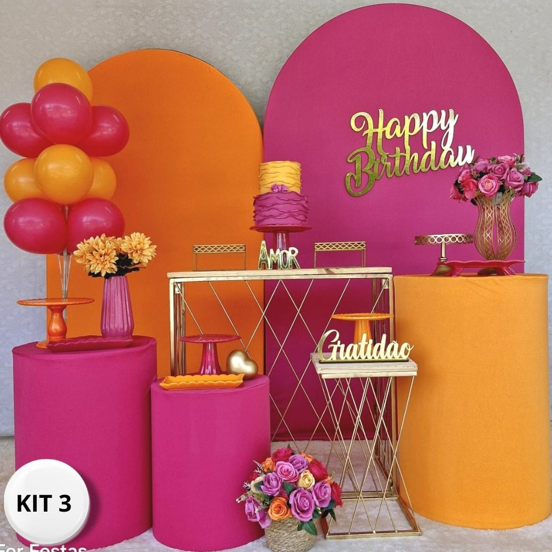 Kit 3 Rosa E Laranja 1 - 49596161Francieli Fernanda Pereira Dos Santos 