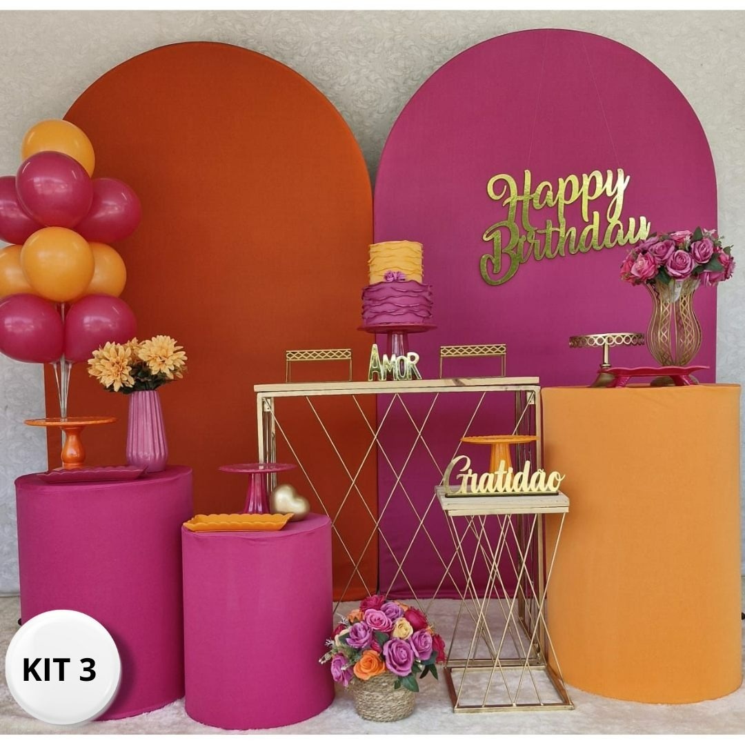 Kit 3 Rosa E Laranja 2 - 49596161Francieli Fernanda Pereira Dos Santos 