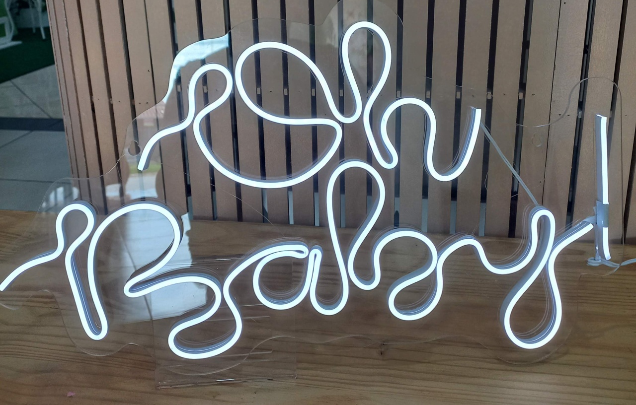 Placa Led Oh Baby  - Decorar  Festas e Locacoes