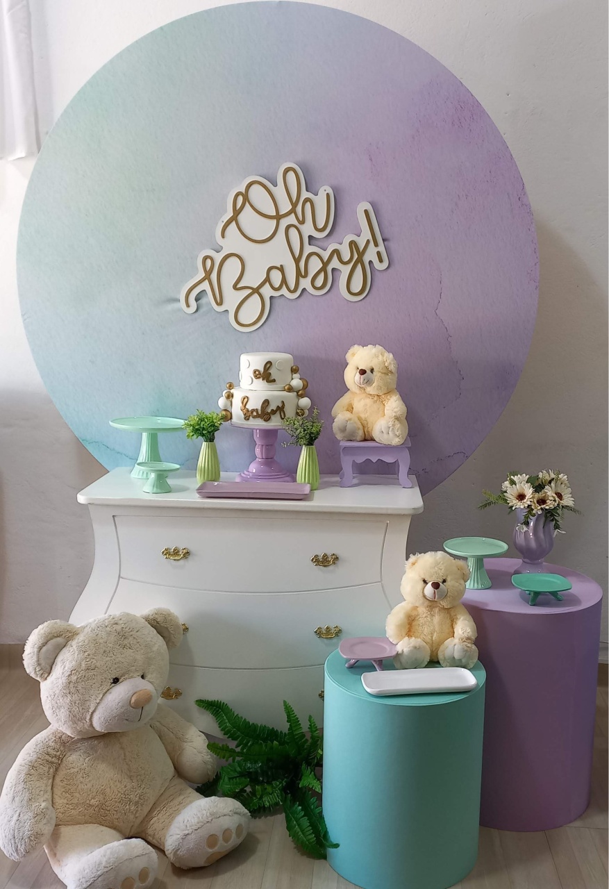 Cha Rev. Lilas Com Verde Amor 3 - Decorar  Festas e Locacoes
