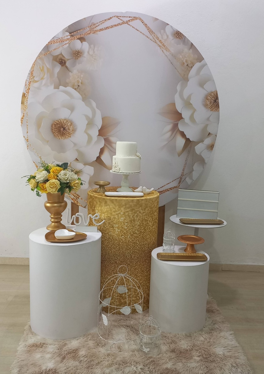 Floral Perola 2 Com Tapete  - Decorar  Festas e Locacoes