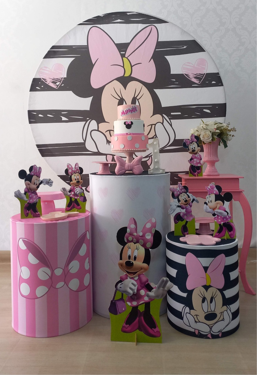 Minnie Rosa2 Carinho  - Decorar  Festas e Locacoes