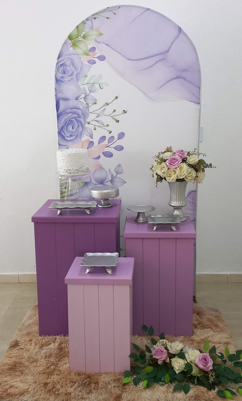 Romano Floral Lilas 2 - Decorar  Festas e Locacoes