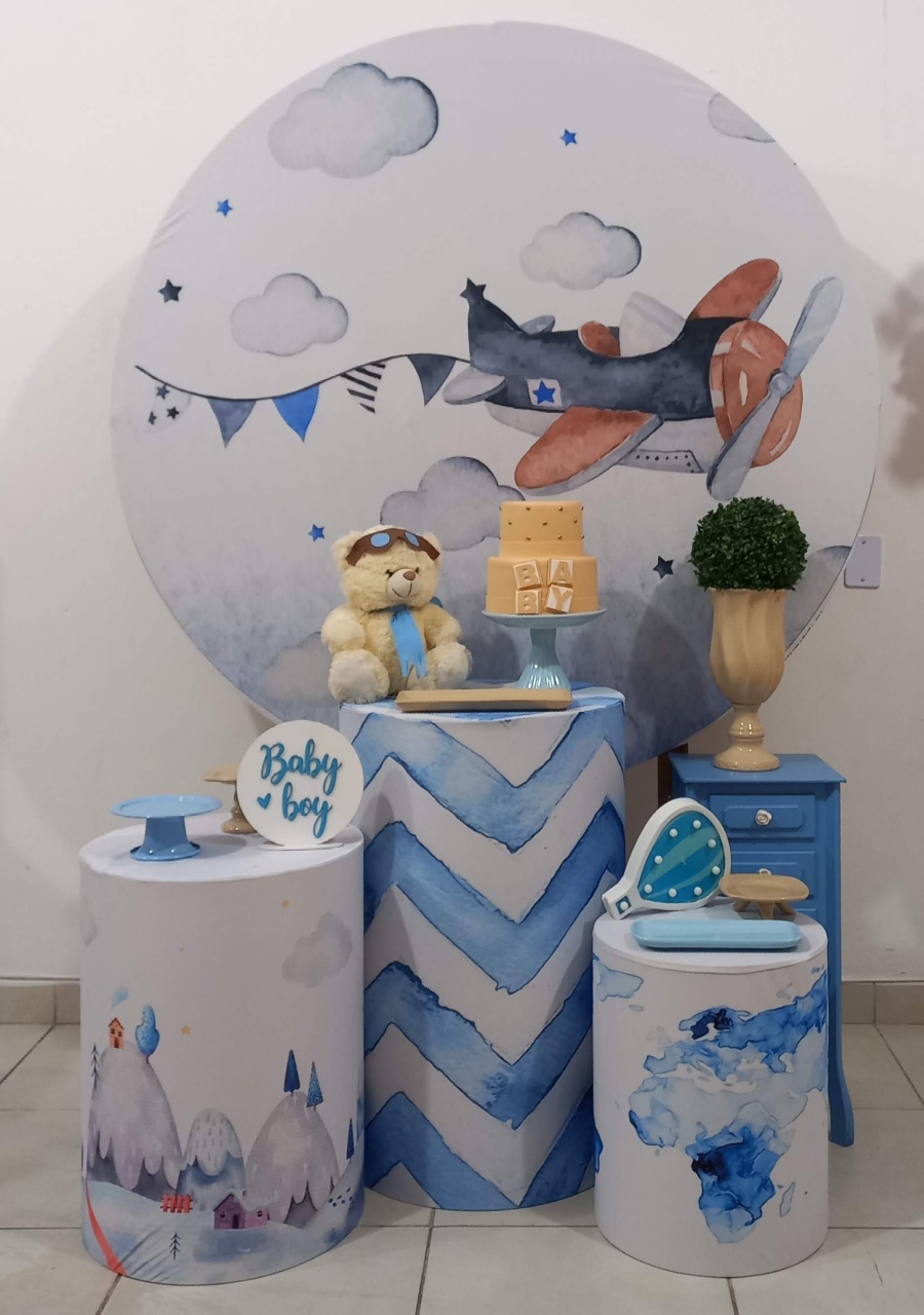 Urso Aviador Carinho  - Decorar  Festas e Locacoes