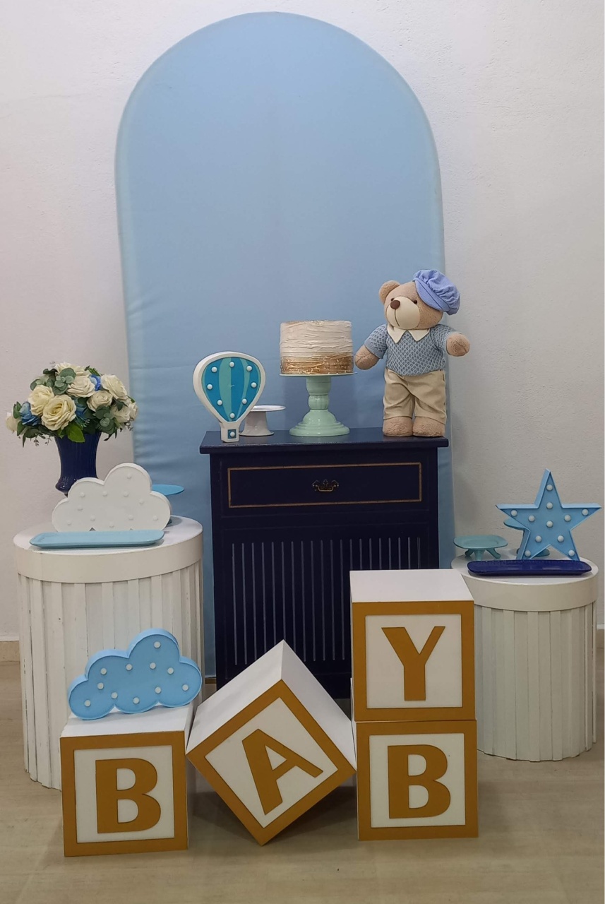 Romano Cha Bb Azul  - Decorar  Festas e Locacoes