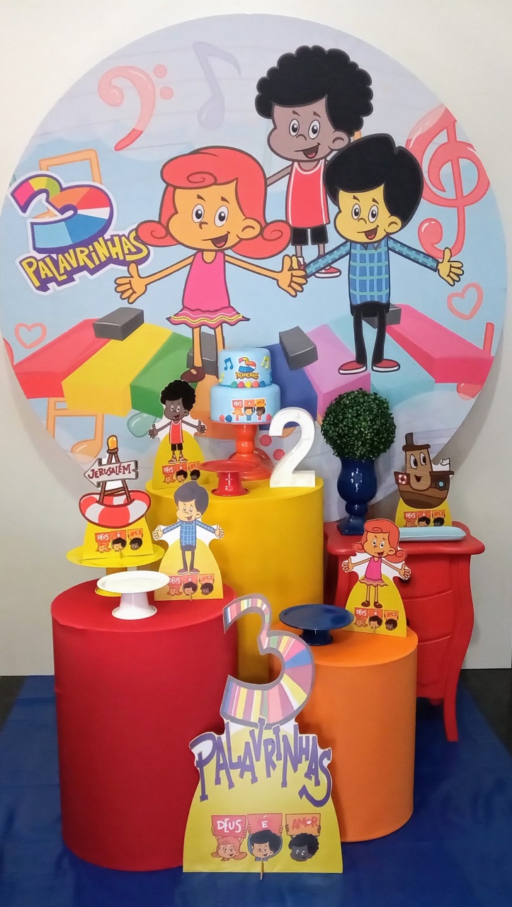 Tres Palavrinhas Carinho  - Decorar  Festas e Locacoes