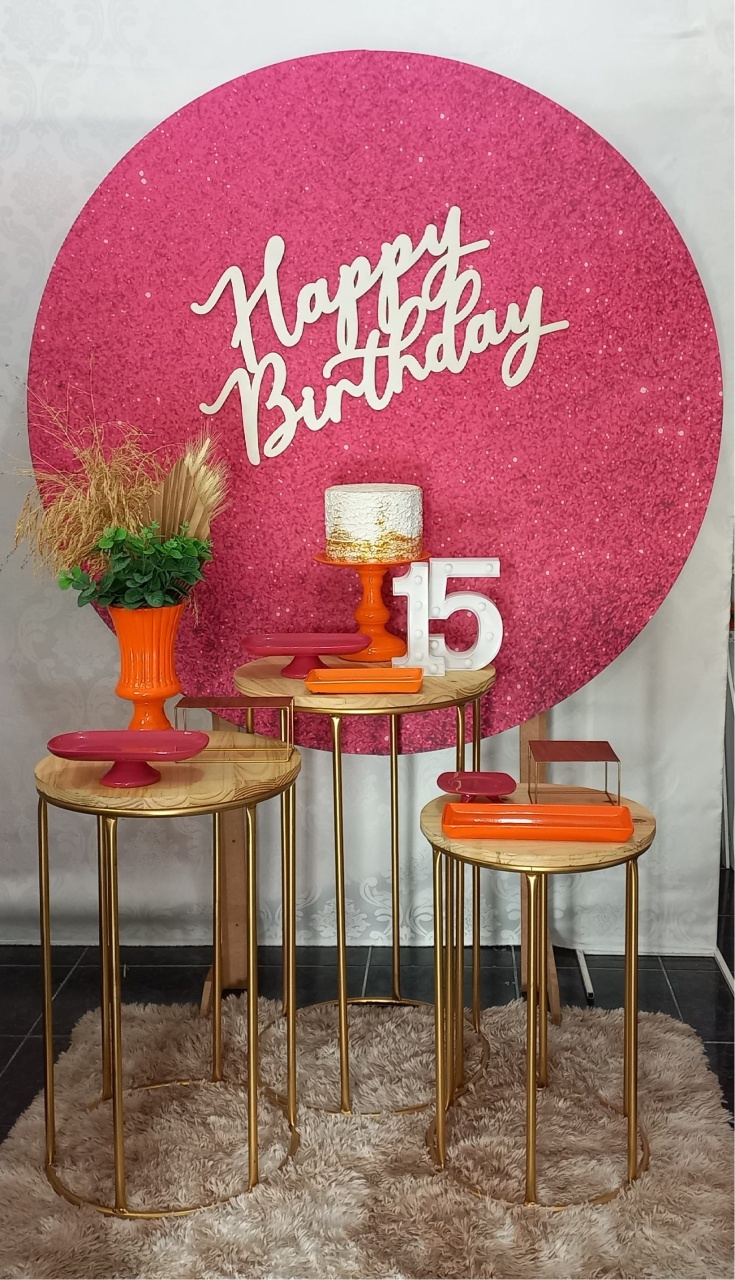 Pink Com Laranja - Decorar  Festas e Locacoes