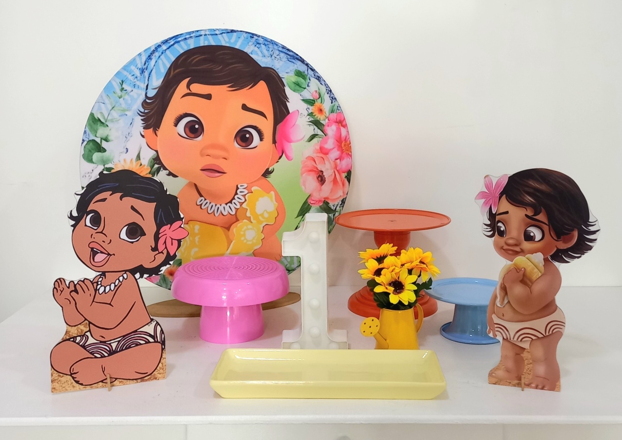 Mini Kit Moana Baby - Decorar  Festas e Locacoes