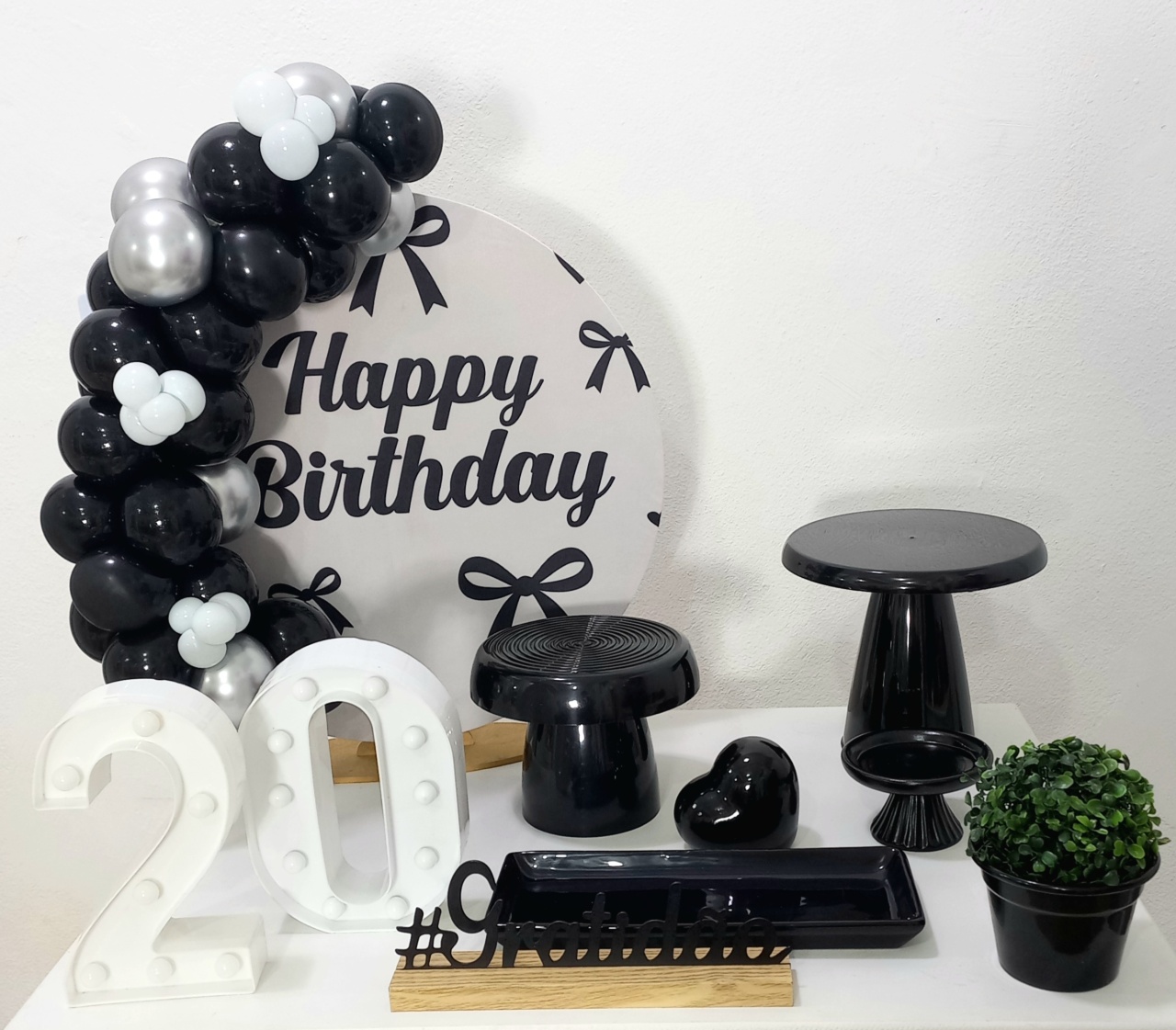 Mini Kit Laços Preto - Decorar  Festas e Locacoes
