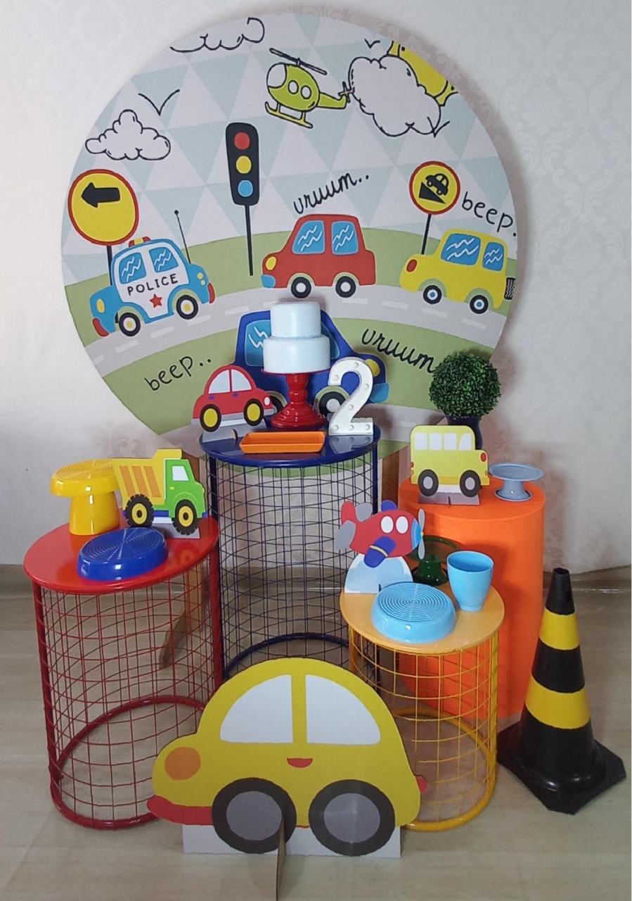 Kit Amor Carrinhos - Decorar  Festas e Locacoes