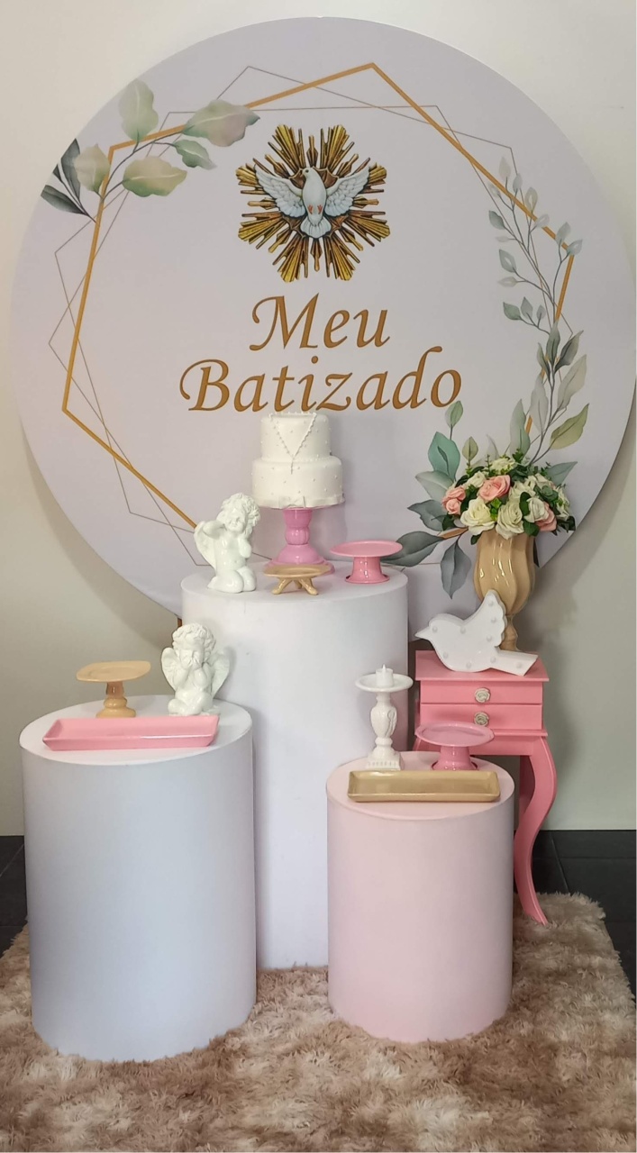 Batizado Rosa Carinho  - Decorar  Festas e Locacoes