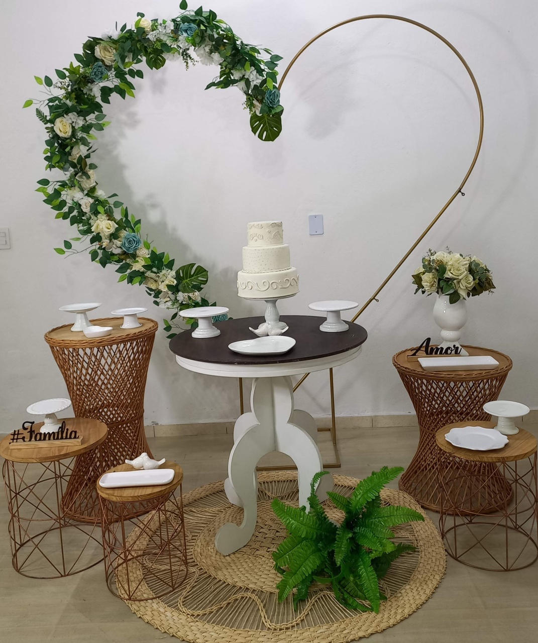 Coracao Branco  - Decorar  Festas e Locacoes
