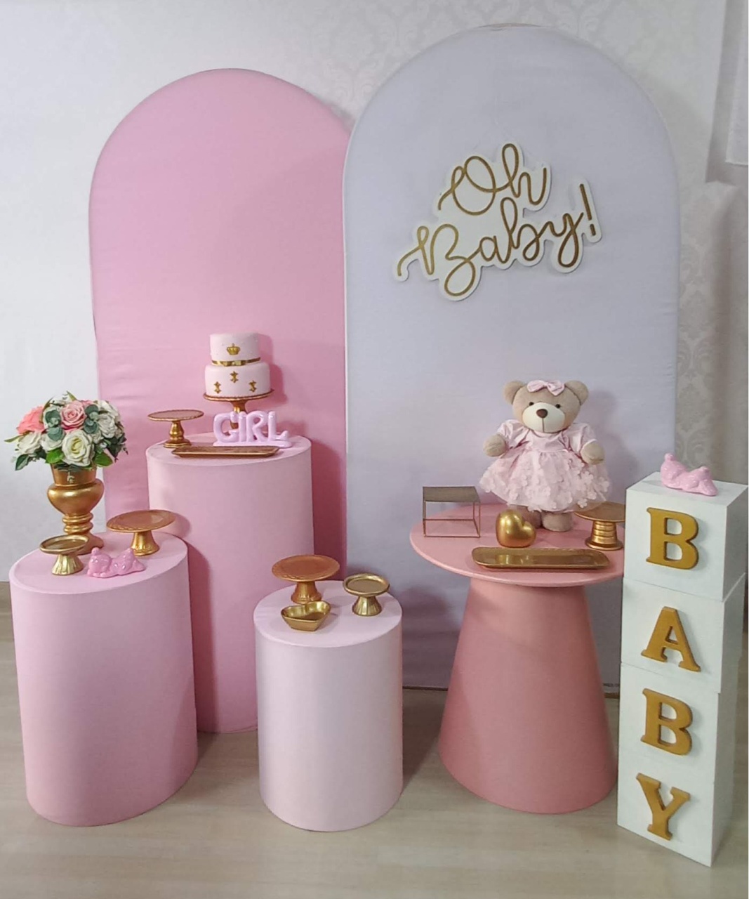 Cha de Bb Rosa 2 - Decorar  Festas e Locacoes