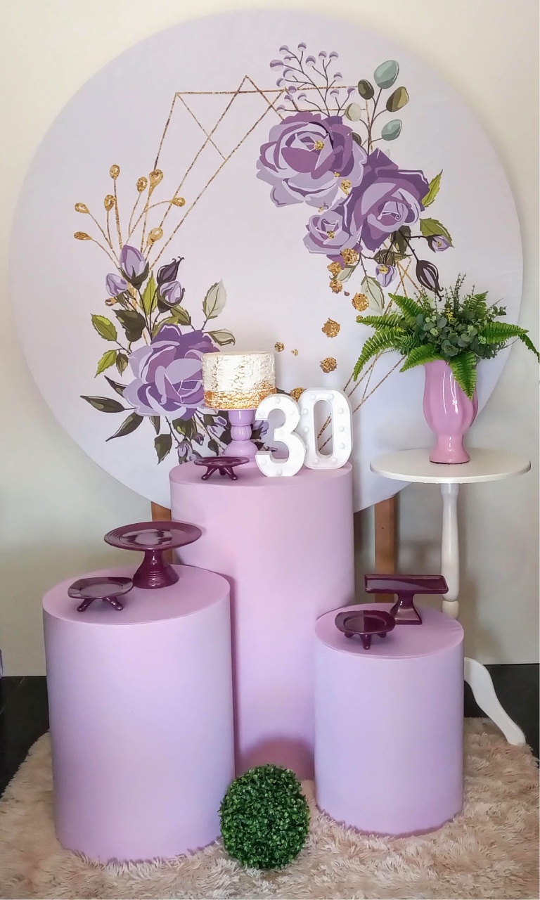 Floral Lilas Carinho  - Decorar  Festas e Locacoes