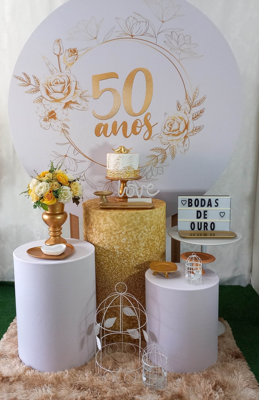 Bodas de Ouro Carinho  - Decorar  Festas e Locacoes
