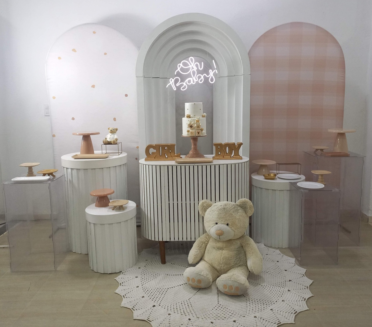 Cha Rev. Nude Com Placa Led - Decorar  Festas e Locacoes
