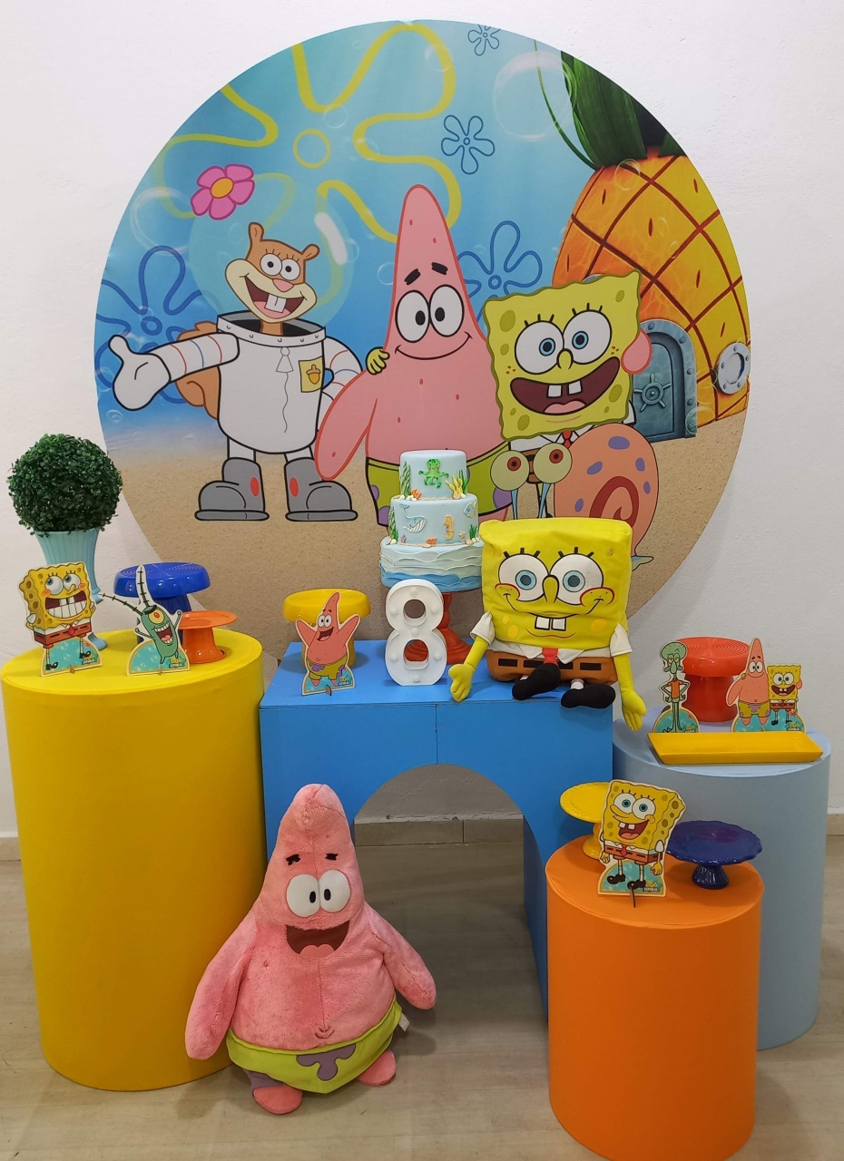 Kit Amor Bob Esponja  - Decorar  Festas e Locacoes