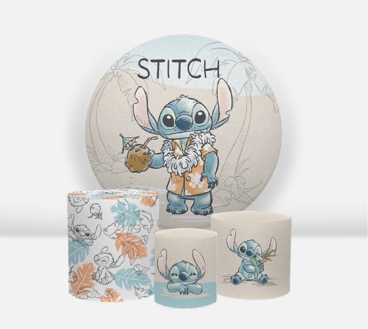 Kit Sublimado - Stitch Aloha - Tetris Festa 