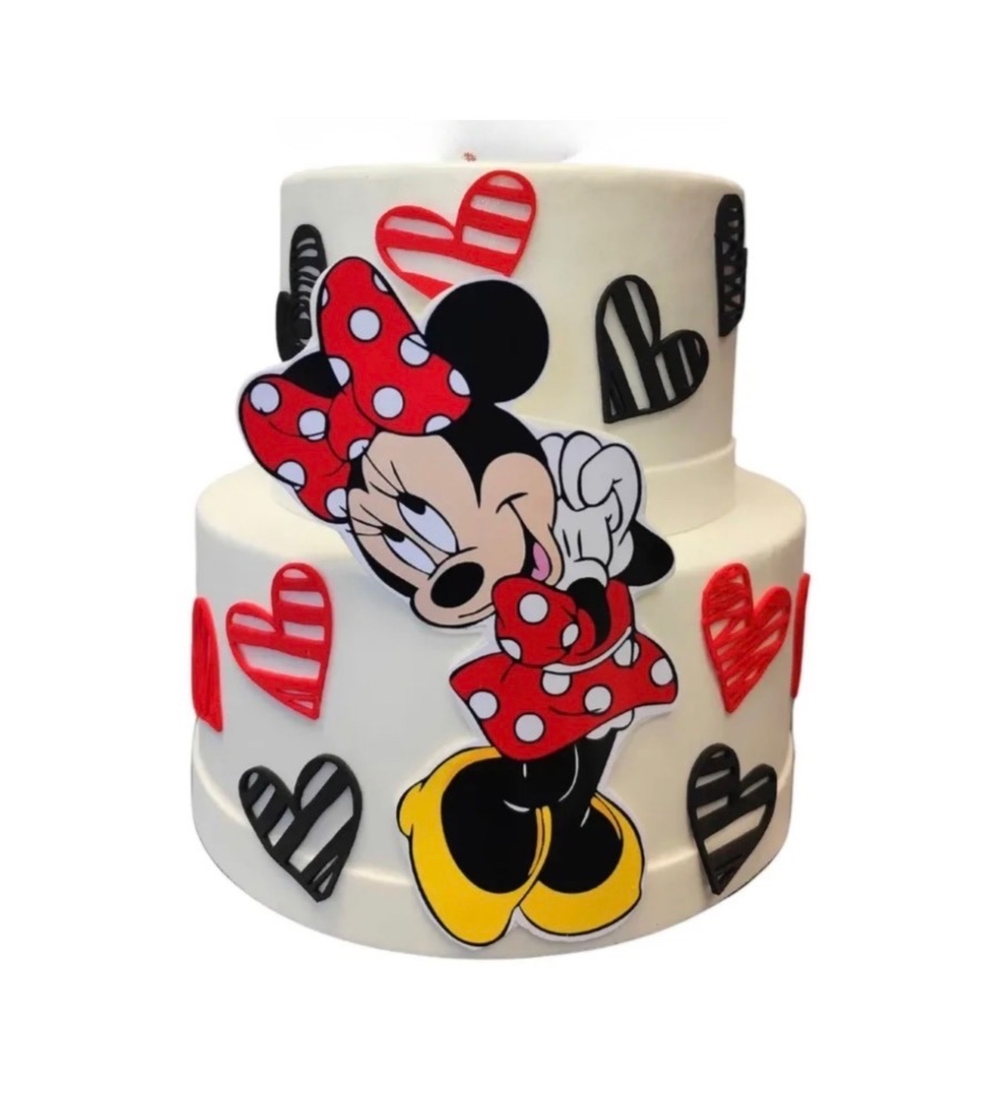 Bolo - Minnie Coração - Tetris Festa 