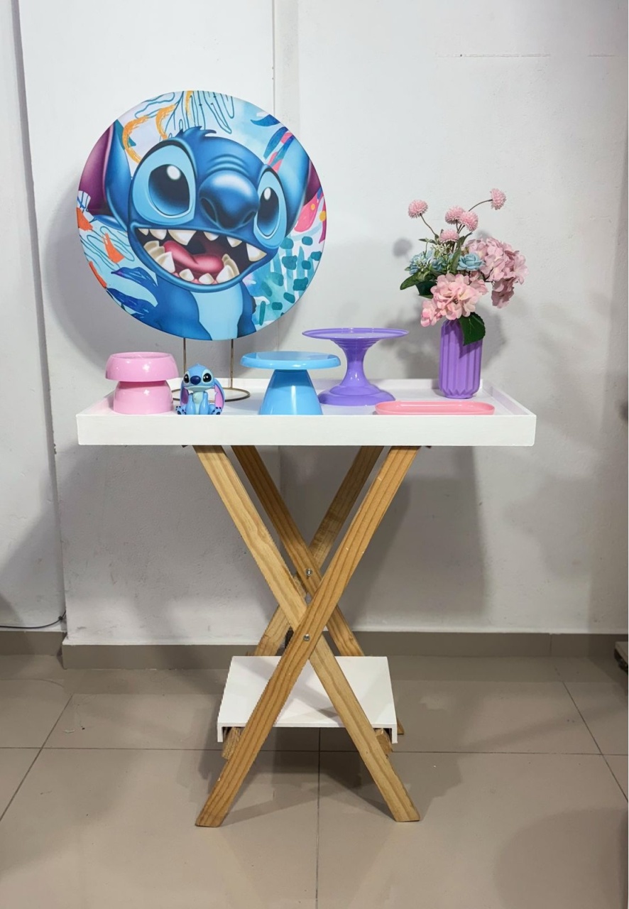Mini Kit Stitch Com Mesa  - Tetris Festa 