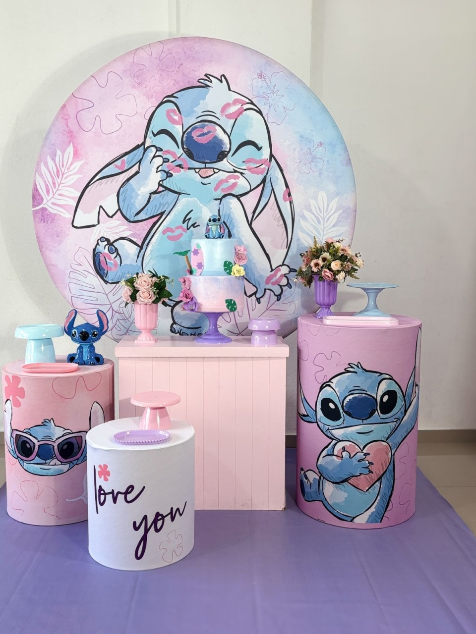 Stitch Rosa  - Ouro  - Tetris Festa 