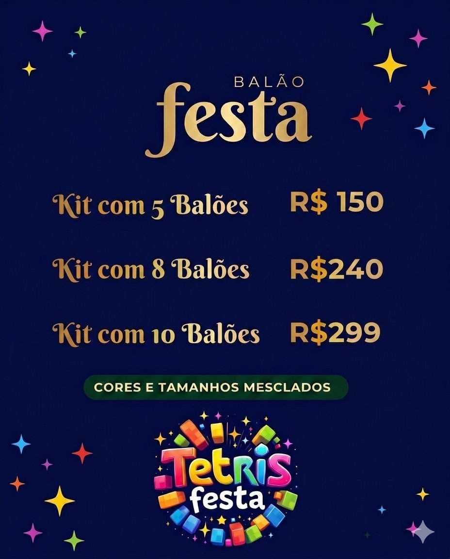 Balãos Aéreos  - Tetris Festa 