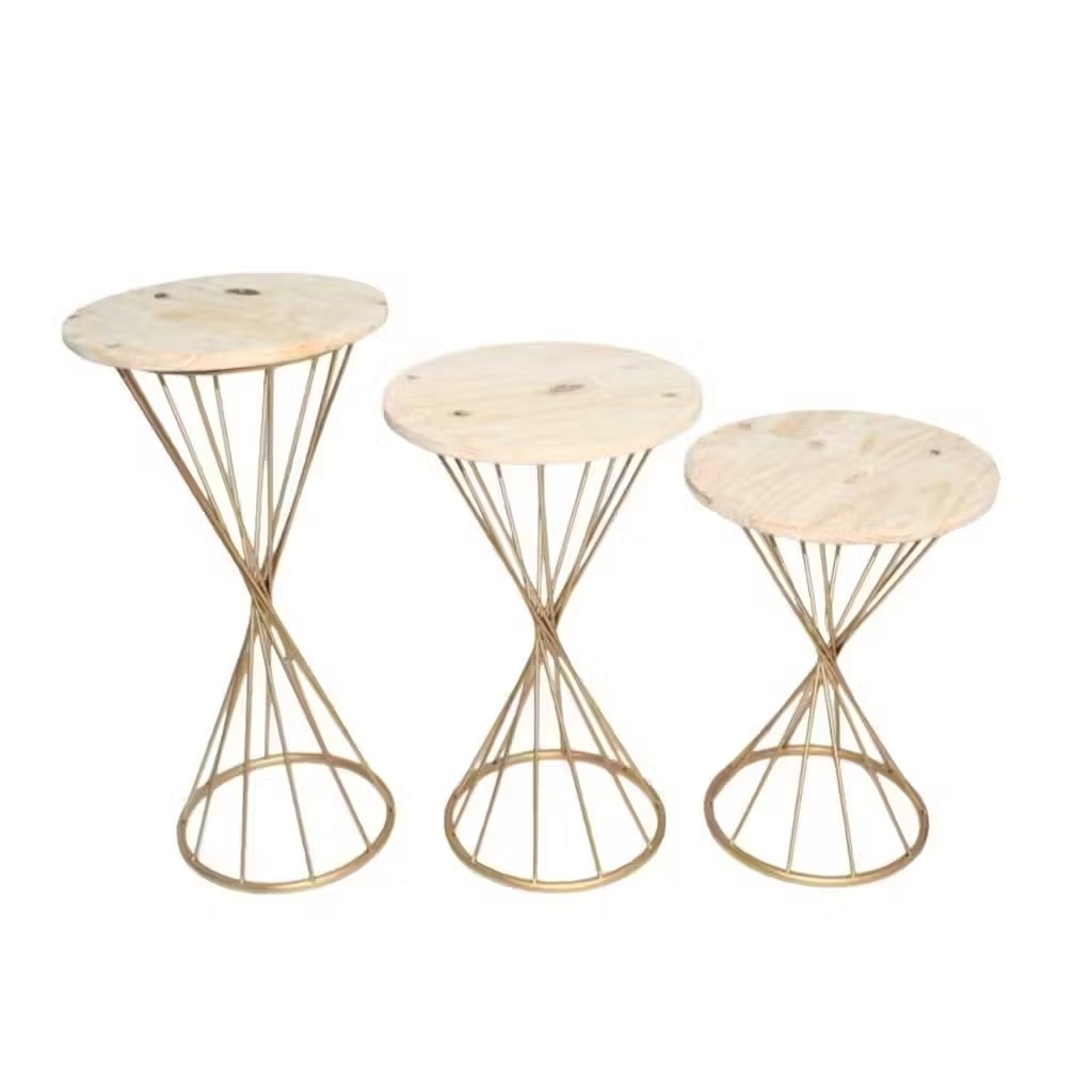 Trio de Mesa  Ampulheta Ferro  - Tetris Festa 