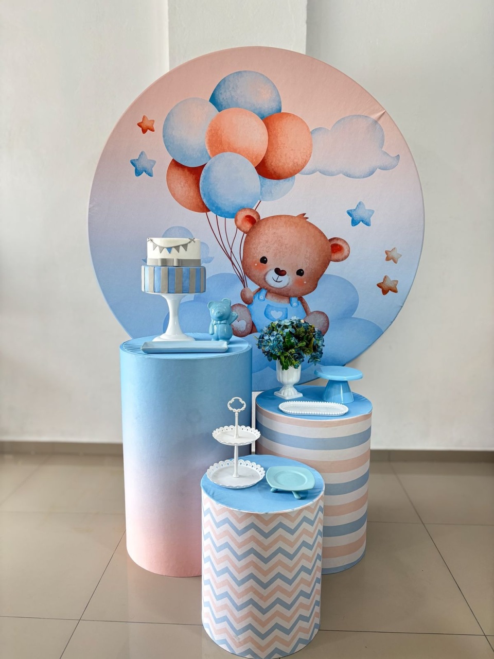 Chá de Bebê Urso Azul - Bronze  - Tetris Festa 