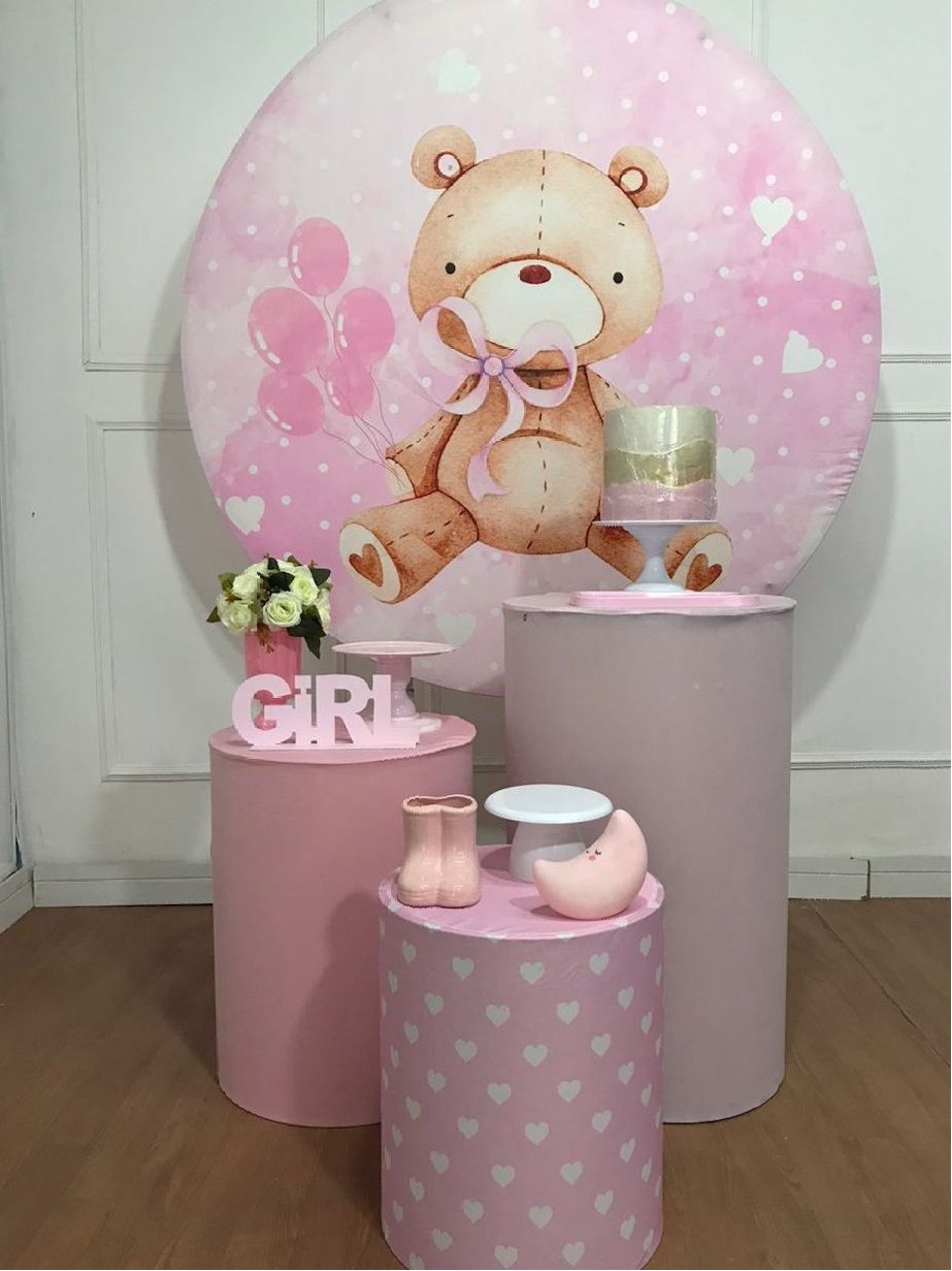 Chá de Bebê Ursinha Rosa -  - Tetris Festa 
