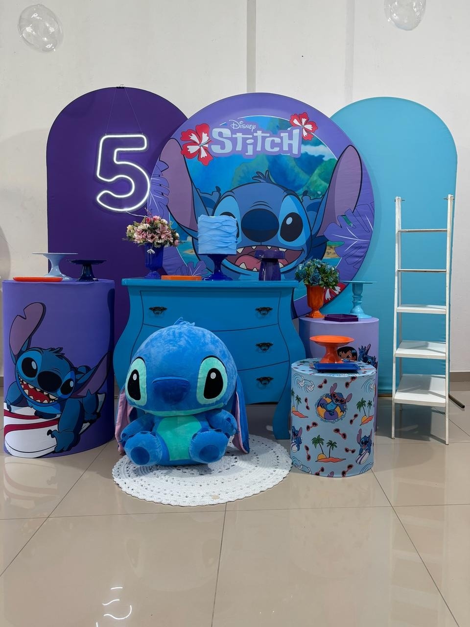 Stitch Azul - Festejar  - Tetris Festa 