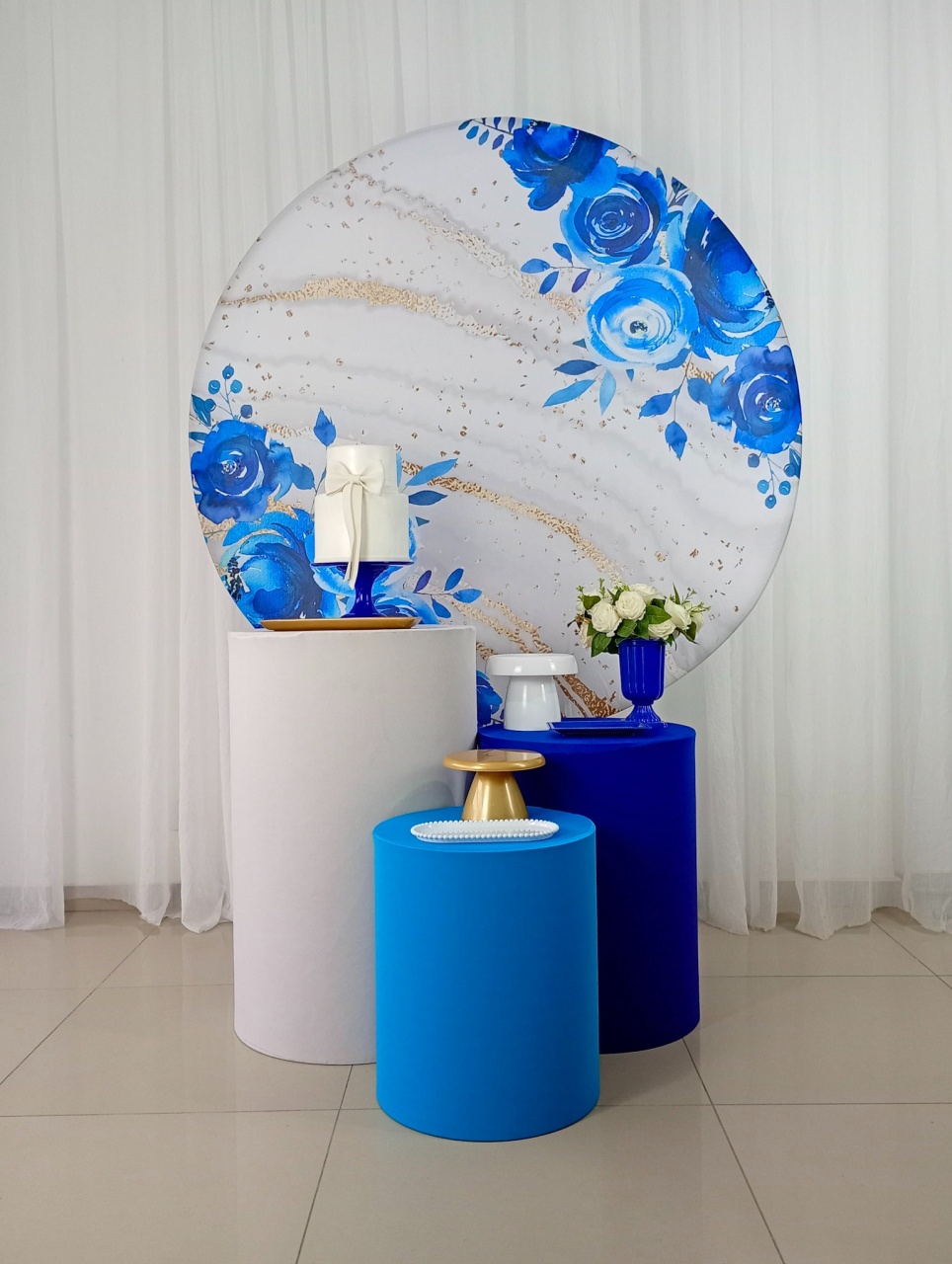 Azul Floral - Bronze  - Tetris Festa 