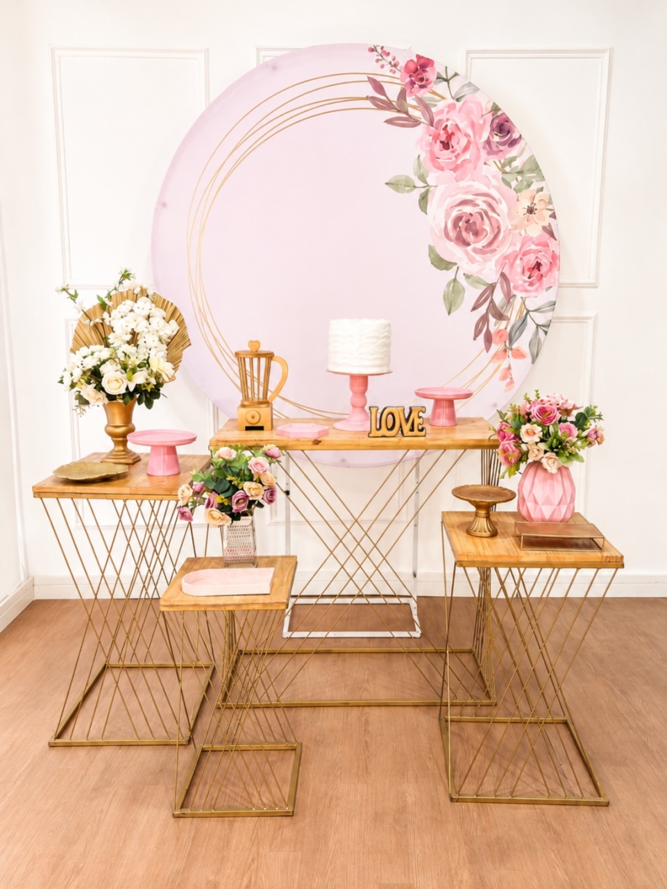 Chá de Cozinha Rose Gold Luxo - Tetris Festa 