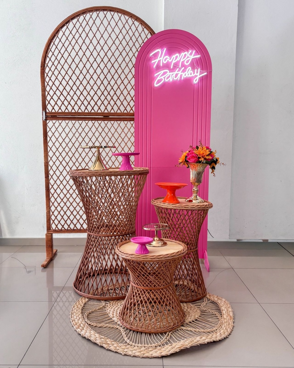Coleção Elegance Pink E Laranja  - Adulto - Tetris Festa 