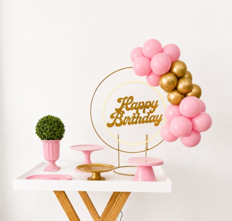 Mini Kit - Happy Birthday Led Rosa (Cópia 1) - Tetris Festa 