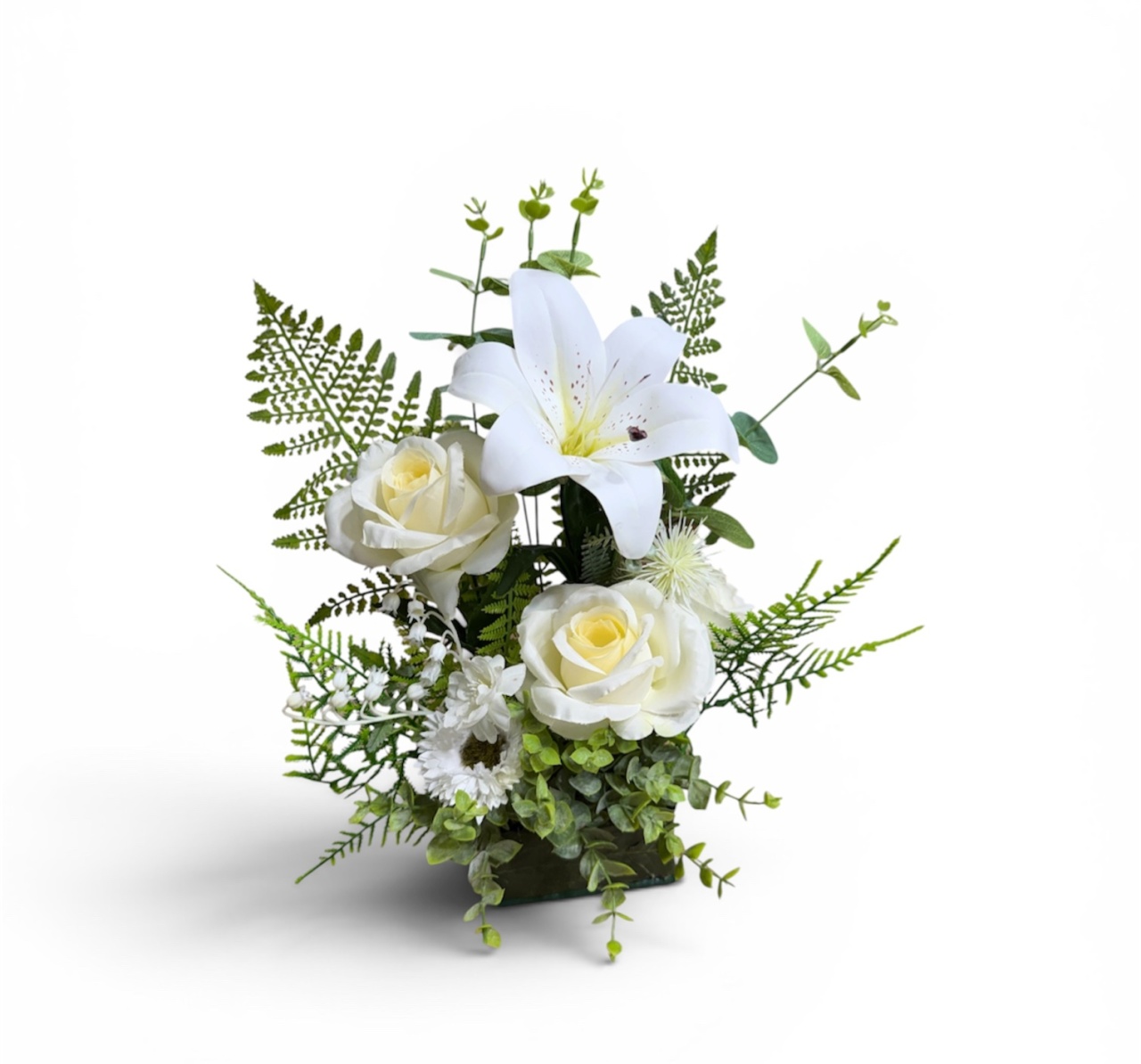 Arranjo Floral Branco - Lindo Detalhe - Tetris Festa 