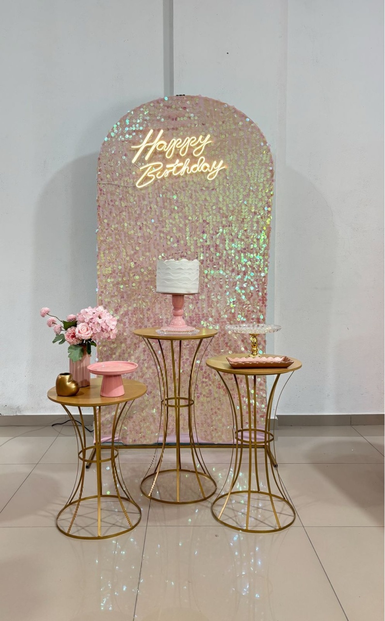 Coleção Star Luxo Rosa Diamante  - Tetris Festa 