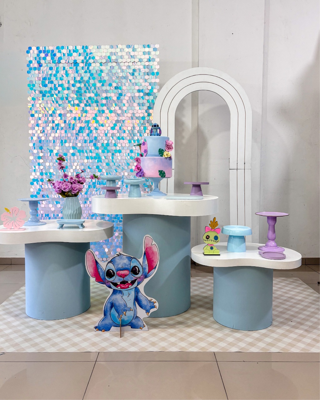 Stitch Azul Claro  - Tetris Festa 