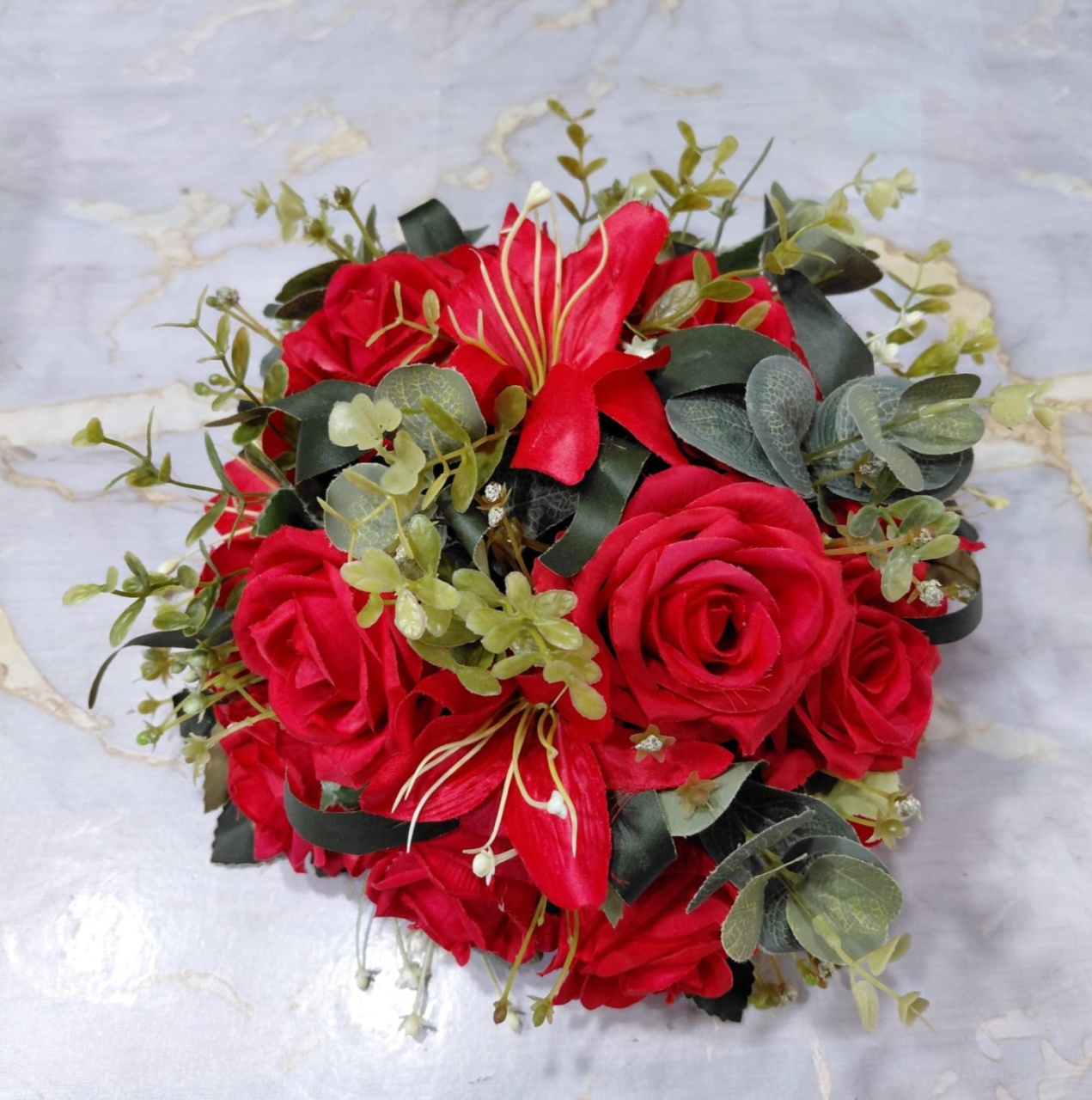 Arranjo Floral Mini Vermelha - Lindo Detalhe - Tetris Festa 