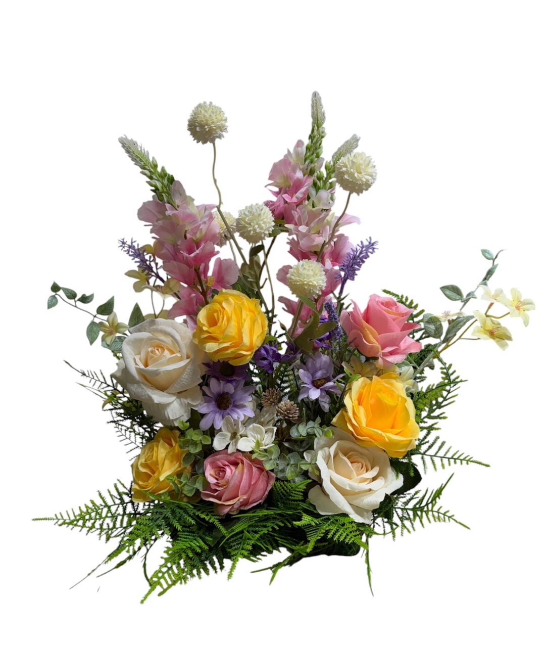 Arranjo Floral Jardim Rosa - Lindo Detalhe - Tetris Festa 