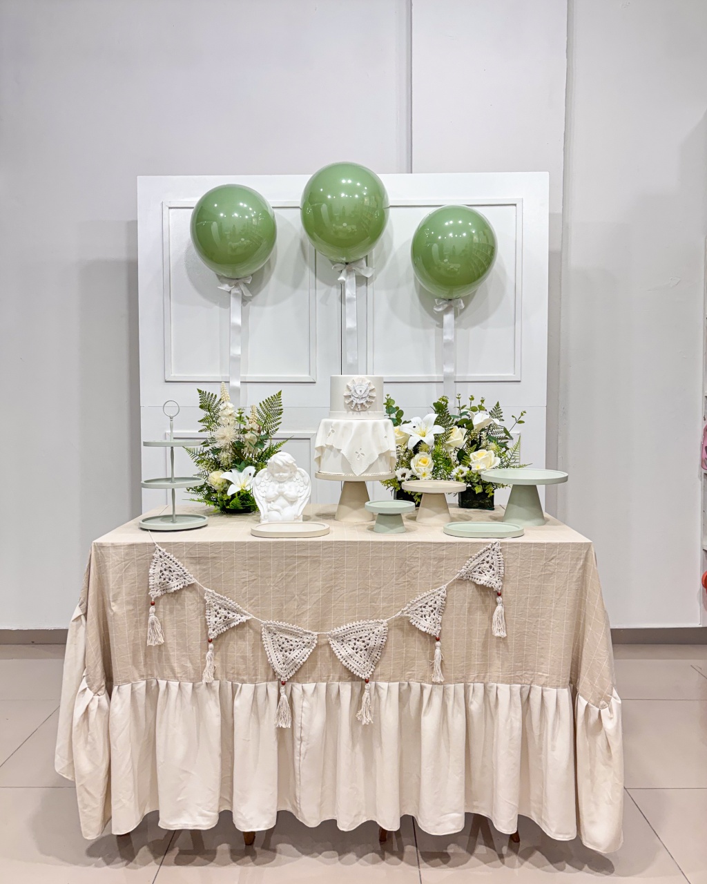 Decoração Com Toalha - Batizado  - Tetris Festa 
