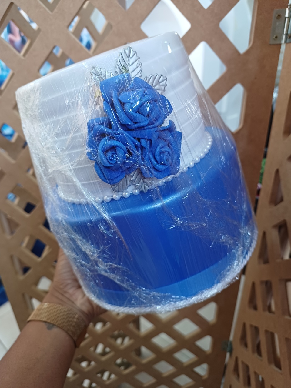 Azul Com Branco  - maequerofestalocacoesbq