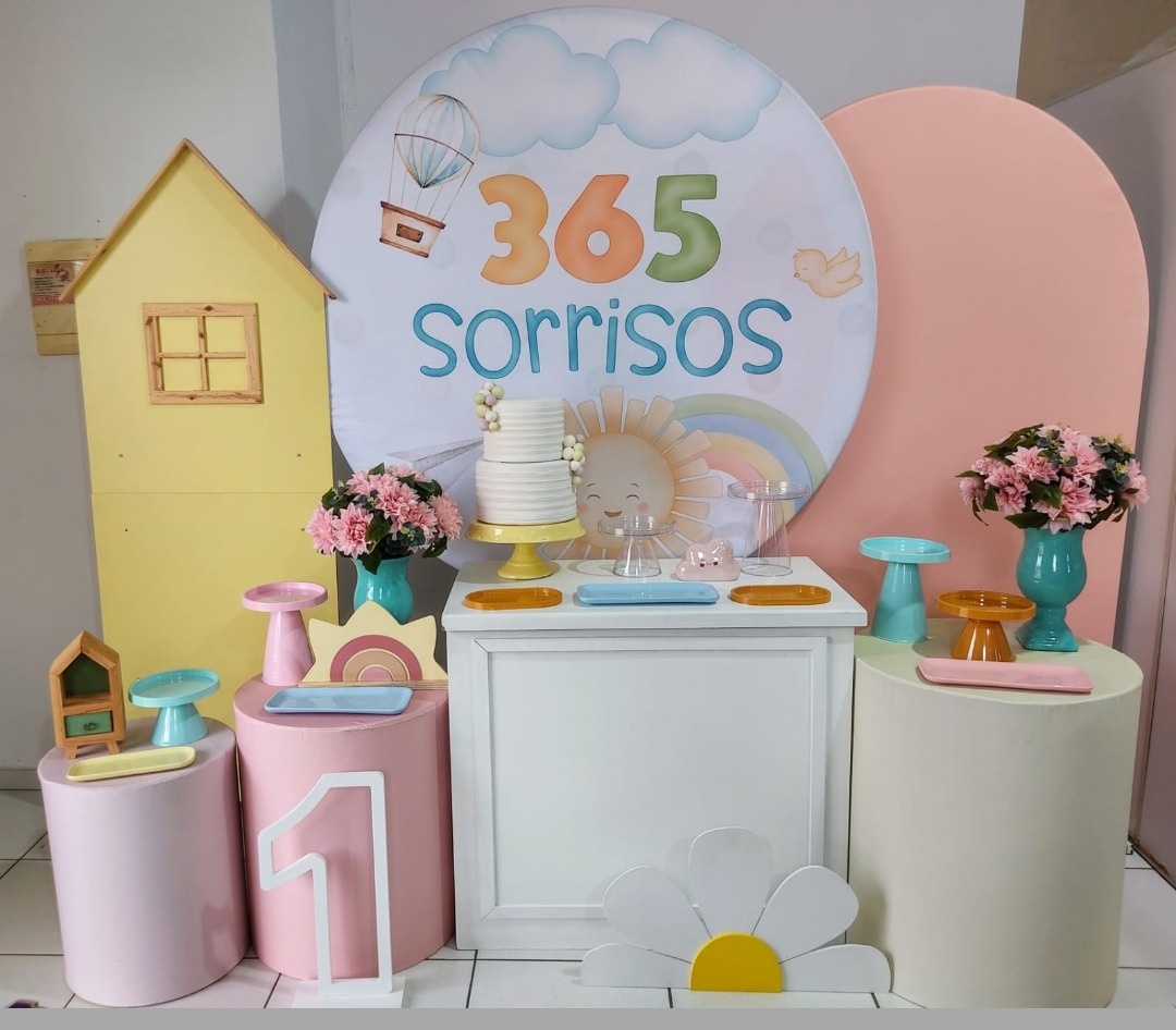 Kit Completo 365 Sorrisos+Número de Chão  - Mimo e Arte Decor e Locações 