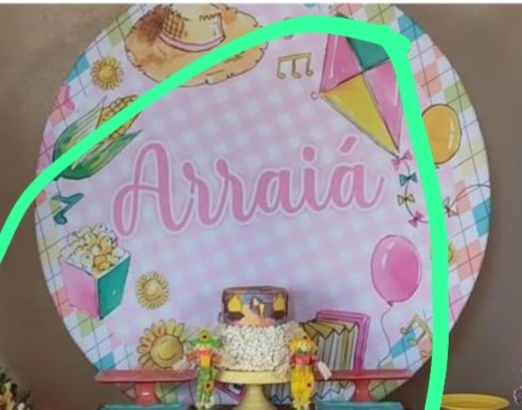 Painel Arraia Rosa - Mimo e Arte Decor e Locações 