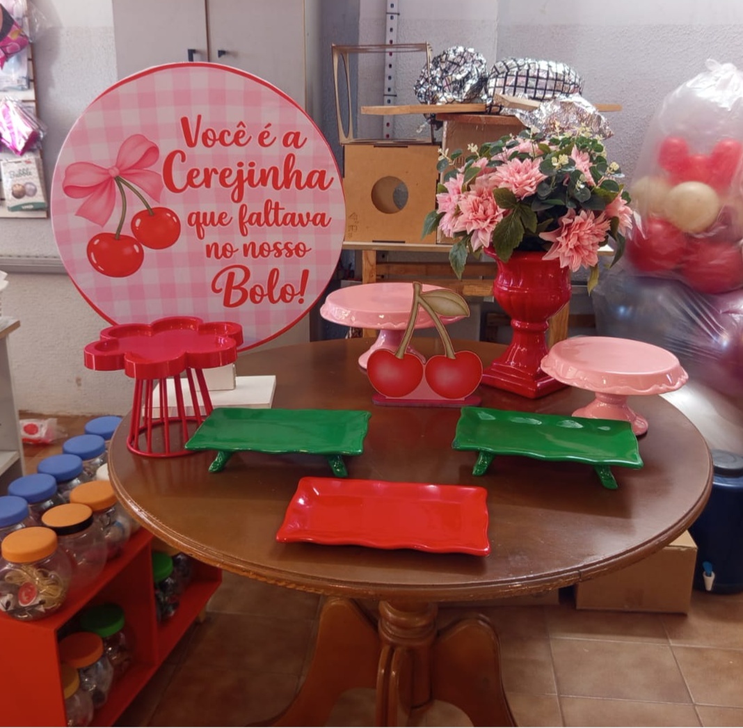Mini Kit Cereja Sem Mesa - Mimo e Arte Decor e Locações 