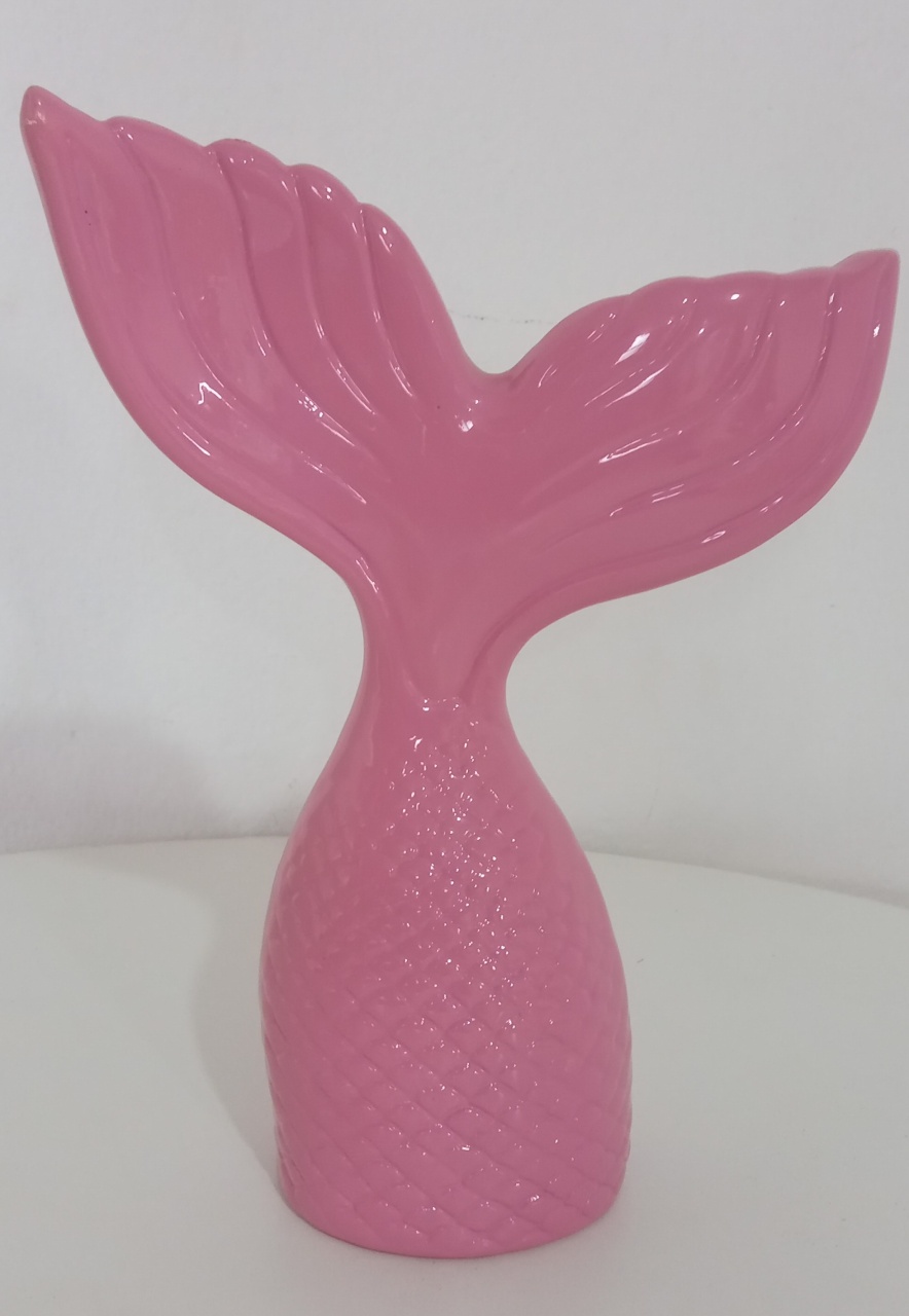 Calda Sereia de Louça Rosa  - Mimo e Arte Decor e Locações 