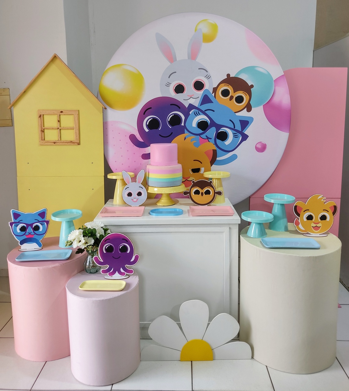 Kit Completo Bolo Fofo Menina  - Mimo e Arte Decor e Locações 