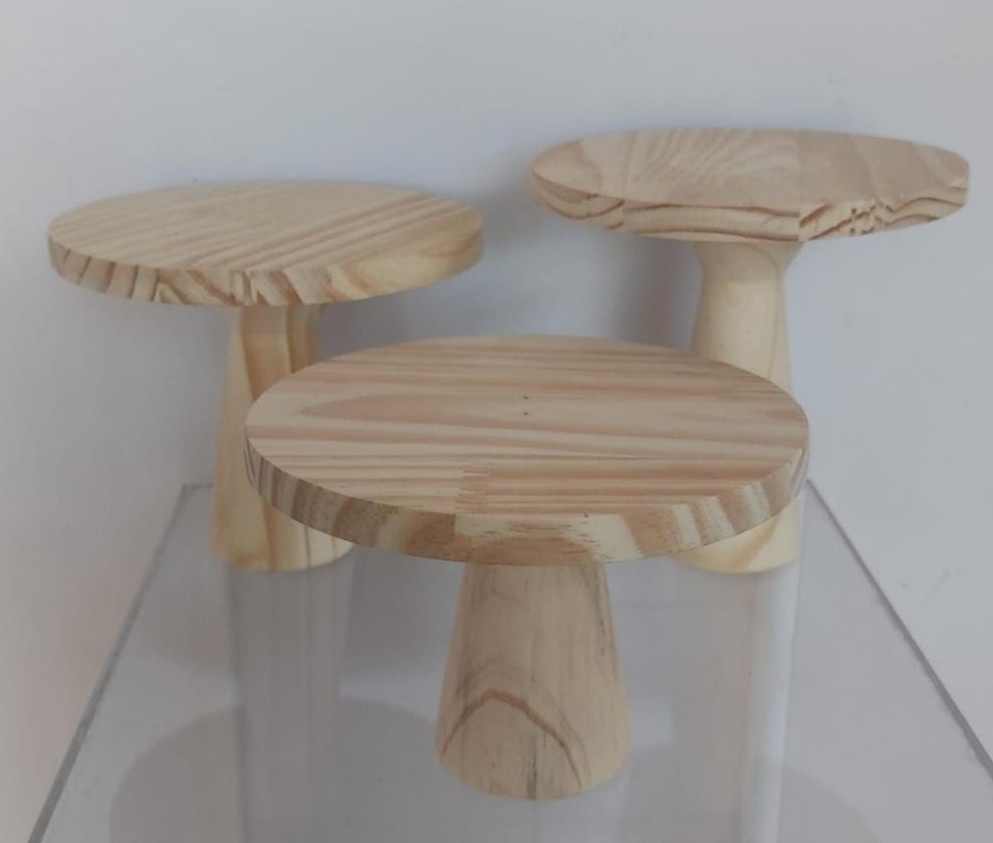Trio de Bandejas Pinos Claro - Mimo e Arte Decor e Locações 