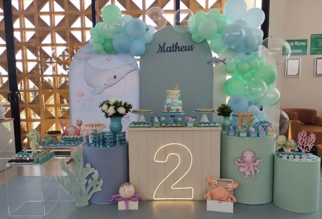 Decoração Completa Fundo Do Mar - Mimo e Arte Decor e Locações 